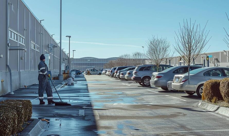 comment sont entretenus les parkings près de l’aéroport?
