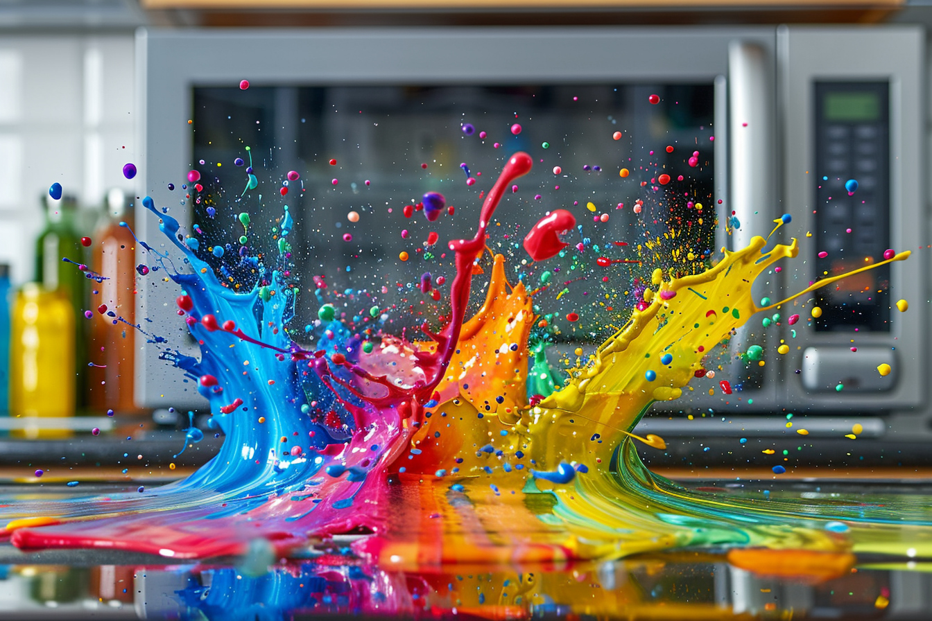 Découvrez la nouvelle tendance : la peinture qui explose au micro-ondes !